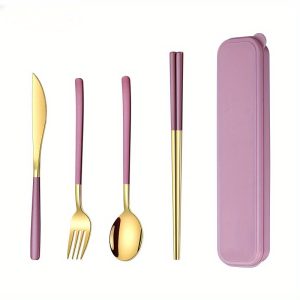 304 stainless steel welding spoon creative tableware four-pcs Western steak knife and fork set