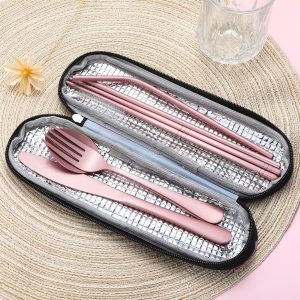 Portable Cutlery Set - Reusable, Waterproof, and Compact Silverware for On-The-Go - Perfect for Lunch Boxes, Camping, School, Picnic, and Outdoor Adventures