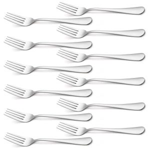 Fork Set, 7.1 Inch Stainless Steel Fork Silverware, Durable Table Fork Set for Home, Kitchen & Dining Room - Mirror Polished